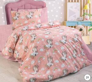 Lenjerie de pat copii - Unicorns Pink