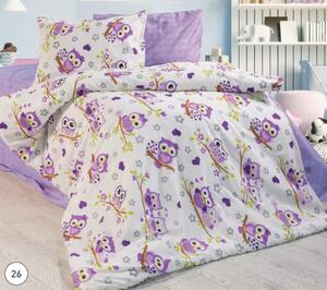 Lenjerie de pat copii - Owl Purple