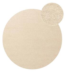 Covor bej țesut manual rotund din lână ø 160 cm Puristic Knots – Elle Decoration