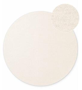 Covor crem țesut manual rotund din lână ø 160 cm Puristic Knots – Elle Decoration