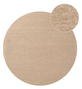 Covor în culoare naturală țesut manual rotund din lână ø 160 cm Puristic Knots – Elle Decoration