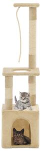 Ansamblu pisici cu stâlpi din funie de sisal, 109 cm, bej