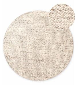 Covor bej/în culoare naturală țesut manual rotund din lână ø 160 cm Lyon Beans – Elle Decoration