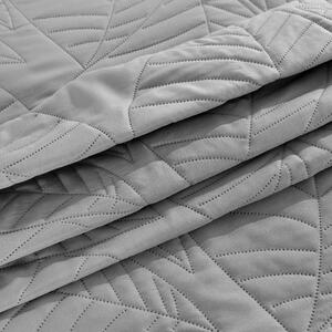 Cuvertura de pat gri deschis cu model LEAVES Dimensiune: 200 x 220 cm