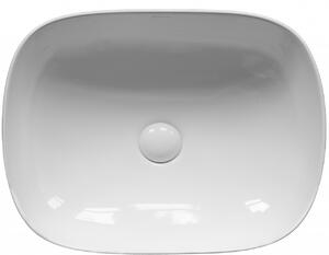 Lavoar pe blat Fluminia, Crius White, 45,5 cm, dreptunghiular, alb
