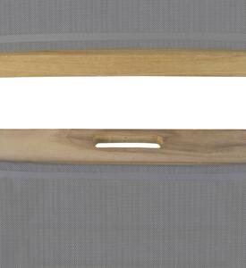 Scaun pliabil pentru gradina / terasa, din lemn, Screen Natural / Gri, l45xA60xH90 cm