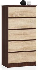 Comodă Kalista V (wenge + stejar sonoma). Promo -19%. 1151972