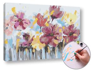 Pictura prin numere FLORI ABSTRACT | low difficulty