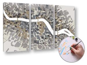 Pictura prin numere GREY ABSTRACT | low difficulty