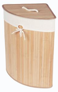 Coș de rufe colțar cu capac, bambus, 60 l
