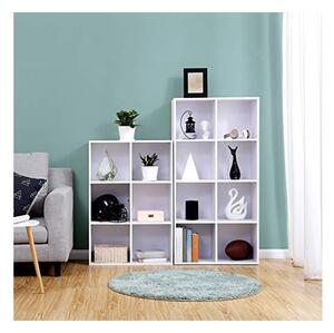 Biblioteca Vasagle, Model Oakleigh, 30x130x65 cm, Alb