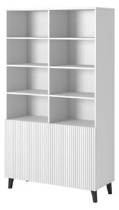 Biblioteca PAFOS, alb, PAL laminat, 101x40x177 cm