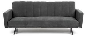Canapea extensibila ARMANDO, gri, stofa catifelata, 192x100x78 cm