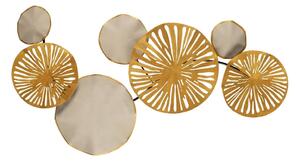 Decoratiune perete ASTRID-CH102-3, auriu/crem inchis, metal, 79x35 cm