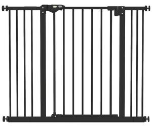 PawHut Poartă Extensibilă pentru Câini fără Șuruburi, Poartă de Siguranță Reglabilă cu 2 Extensii, 68x72 cm, Negru | Aosom Romania