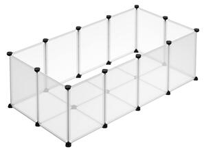 Țarc pentru animale mici din plastic transparent BEN, 125x63x42 cm, transparent SongmicsHome