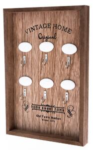 Cuier de chei din lemn Vintage Home, 20 x 30 x 3 cm