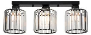 Plafoniera Klausen Esra PL3 3xE27 Negru 17.5x49.5x13 cm Corp Iluminat Tavan Clasic Interior Metal Sticla Design Elegant Eficienta Luminoasa LED