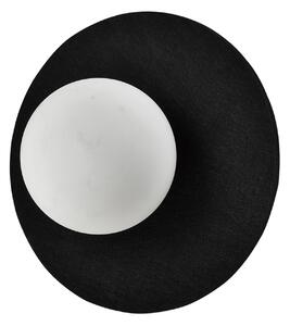 Aplică Modernă Klausen Felt AP1 B Negru 19x24x24 cm, Corp Iluminat Design Contemporan din Metal și Sticlă, Soclu E27, Ideală pentru Interior Elegant