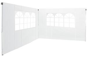 Outsunny Panouri Laterale pentru Corturi Pop-Up, Set de 2, 3x2m, Protecție UV, Rezistent la Apă, Alb | Aosom Romania