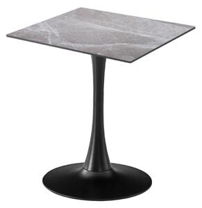 Masa 2HOME stil Tulip Patrata, Marble Gri, 60x60cm