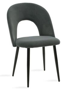 Scaun Bucatarie/Dining Hannah Catifea Gri Antracit