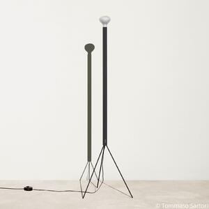 FLOS Luminator lampadar, antracit, înălțime 189 cm, metal, reglabil, Negru, Camera de zi / sufragerie, Metal