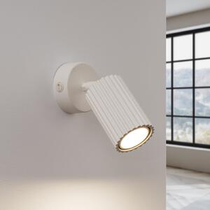 SOLLUX LIGHTING Spot de perete carbon, bej, proiecție 16 cm, întrerupător, aluminiu, Bej, Camera de zi / sufragerie, Aluminiu, Modern