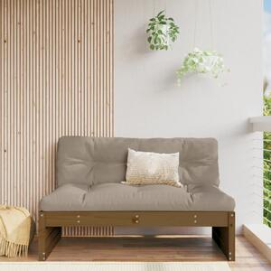 Canapea de mijloc de grădină, maro miere, 120x80 cm