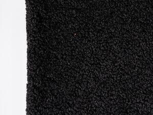 Taburet tapitat cu stofa, Lumia Negru, l40xA40xH35 cm