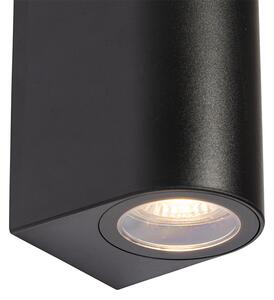 Aplică modernă de exterior plastic negru oval 2 lumini - Baleno