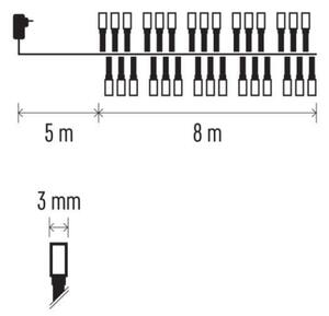 Ghirlandă LED pentru exterior, 400 LED/13 m, IP44, alb cald