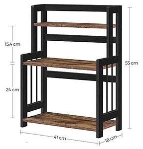 Raft de organizare, Songmics, Negru, 41x18x53 cm