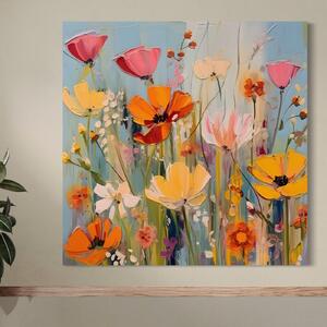 Tablou Canvas Premium LuxCanva® A1486, Revelatie Florala , Living, Flori, Culori, Primavara, Dormitor, Culori Vibrante