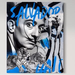Tablou Canvas Premium LuxCanva® A1496, Dali Salvador , Room, Pictor, Sculptor, Tigru, Elefent, Living, Culori Vibrante