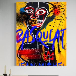 Tablou Canvas Premium LuxCanva® A1518, Basquiat Yellow , Room, Arta Stradala, SAMO, Jean Michel, Living, Culori Vibrante