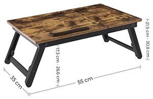 Masuta Suport Laptop Model Spencer, 55x35x23 cm, Negru