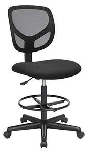 Scaun de birou, Songmics, Negru, OBN15BK, 60 x 60 x 117 cm