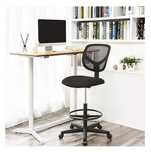 Scaun de birou, Songmics, Negru, OBN15BK, 60 x 60 x 117 cm