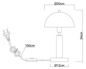 Globo 24868W - Lampă de masă JANIE 1xE14/40W/230V albă