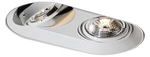 Spot rotund incastrat alb GU10 70mm 2 lumini - Hubs