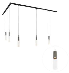 Sistem modern de iluminat pe șine cu 5 pendule Gunmetal monofazat - Iconic Lloyd