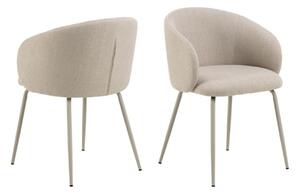 Scaun de dining Eleanor bej, picioare gri