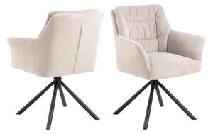 Scaun de dining pivotant Alonso, bej