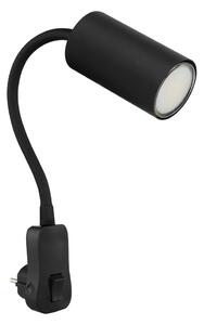 Globo 57911DPB - Spot de perete cu priză ROBBY 1xGU10/35W/230V negru