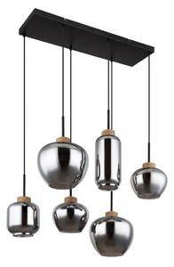 Globo 15549-6H - Lustru suspendat pe cablu MATT 6xE27/40W/230V, negru