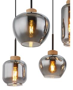 Globo 15549-6H - Lustru suspendat pe cablu MATT 6xE27/40W/230V, negru