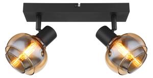 Globo 54309-2B - Spot orientabil TOKKI, 2xE14/40W/230V, negru
