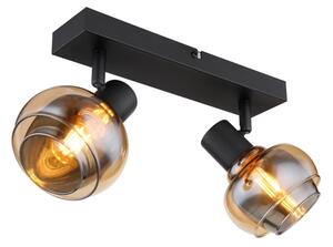 Globo 54309-2B - Spot orientabil TOKKI, 2xE14/40W/230V, negru