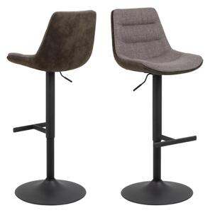 Scaun de bar pivotant Adisa, gri-maro